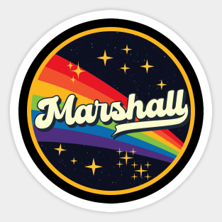 Marshall // Rainbow In Space Vintage Style Sticker